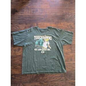 Reebok Green Bay Packers Brett Favre Touchdown Record Collectors T Shirt 2XL XXL